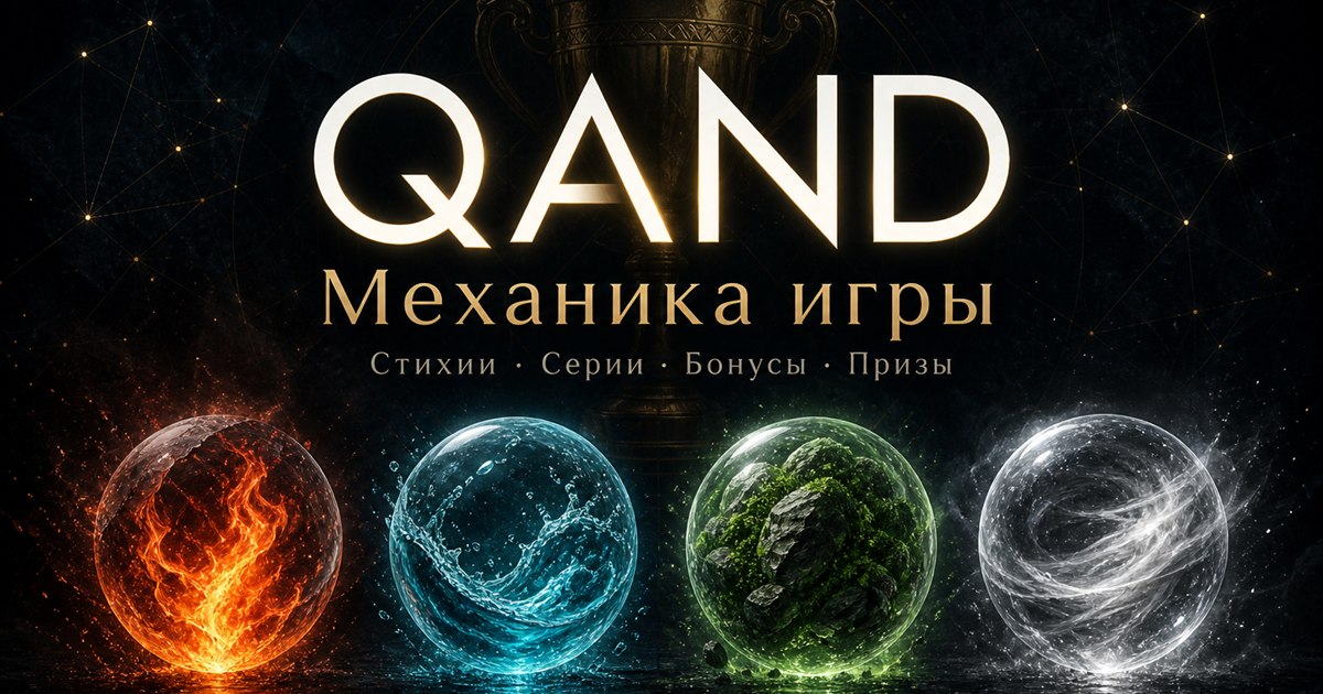 QAND — механика игры: стихии, серии, бонусы и призы